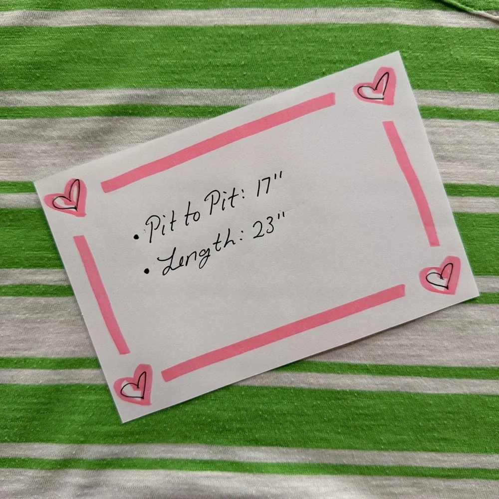 Y2K Abercrombie & Fitch Green Striped Preppy Tee Size XS - Picture 6 of 6